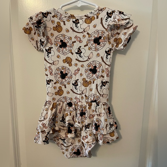 18-24mo Mickey Ghost Halloween Body Suit Twirl Dress - Picture 2 of 6